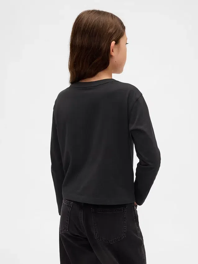 Barn-T-shirt med avslappnad passform och tryck