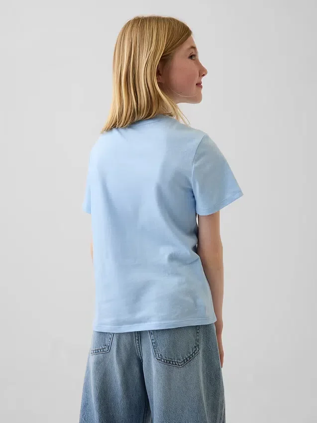 Barn-T-shirt med avslappnad passform och tryck