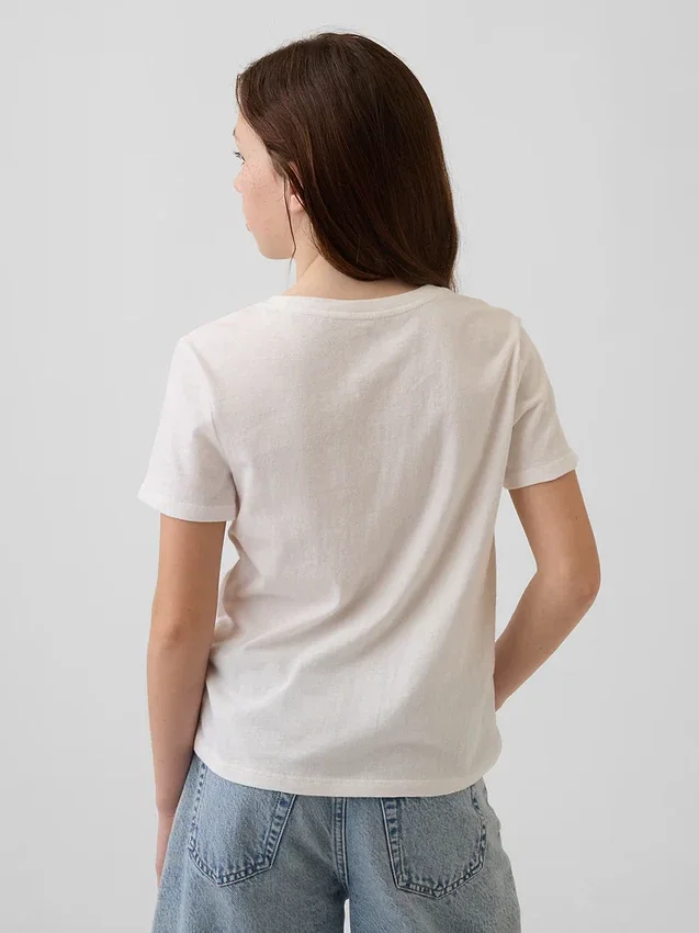 Barn-T-shirt med avslappnad passform och tryck
