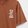 Barn-T-shirt med avslappnad passform och tryck