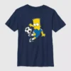 Barn-T-shirt med Bart Simpson och fotbollsmotiv