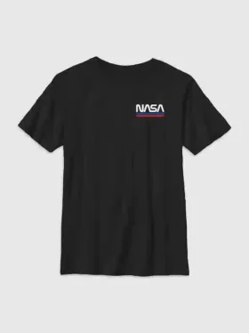 Barn-T-shirt med broderat NASA-logo