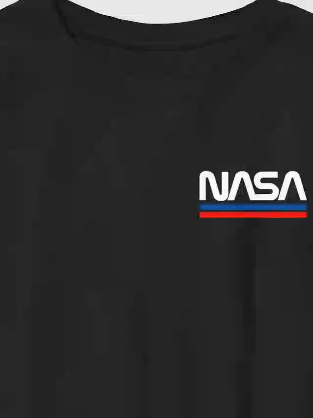 Barn-T-shirt med broderat NASA-logo