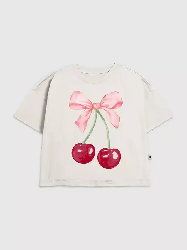 Barn-T-shirt med Cherry Bow-motiv