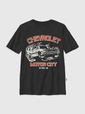 Barn-T-shirt med Chevrolet-motiv