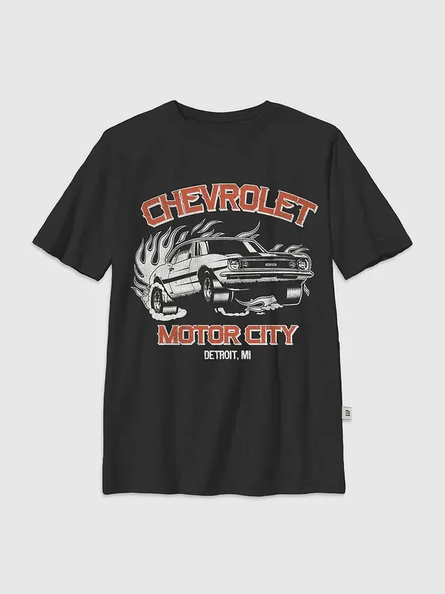 Barn-T-shirt med Chevrolet-motiv