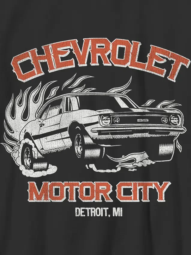 Barn-T-shirt med Chevrolet-motiv