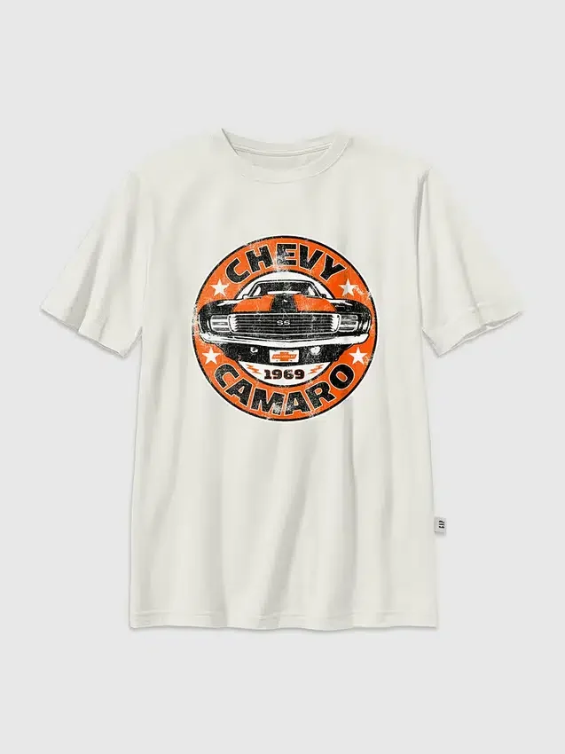 Barn-T-shirt med Chevy Camaro-motiv