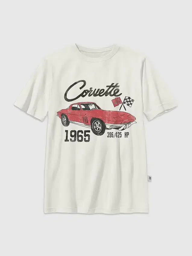 Barn-T-shirt med Corvette-motiv