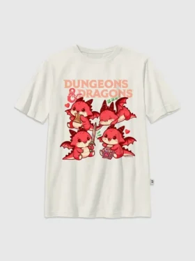 Barn-T-shirt med Dungeons & Dragons-chibi-motiv