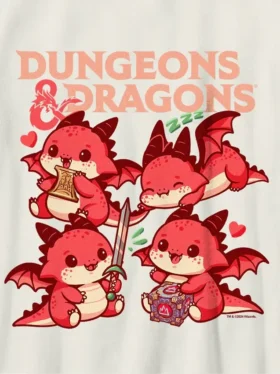 Barn-T-shirt med Dungeons & Dragons-chibi-motiv