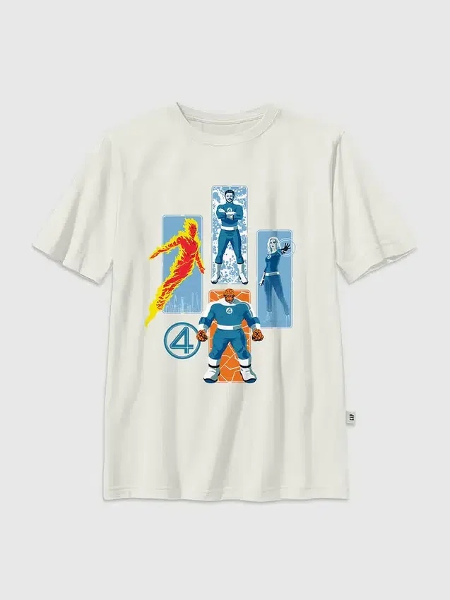 Barn-T-shirt med Fantastic Four-motiv