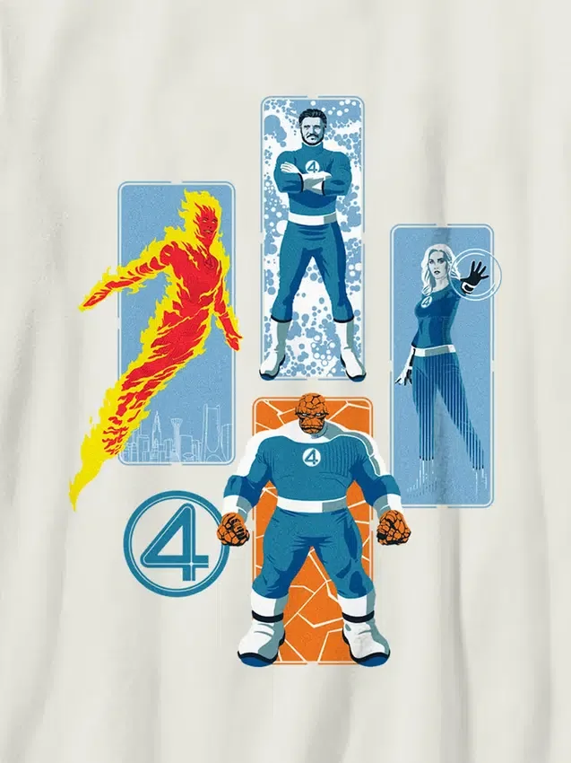 Barn-T-shirt med Fantastic Four-motiv