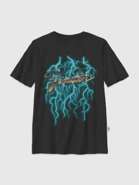 Barn-T-shirt med Fender Lightning-motiv