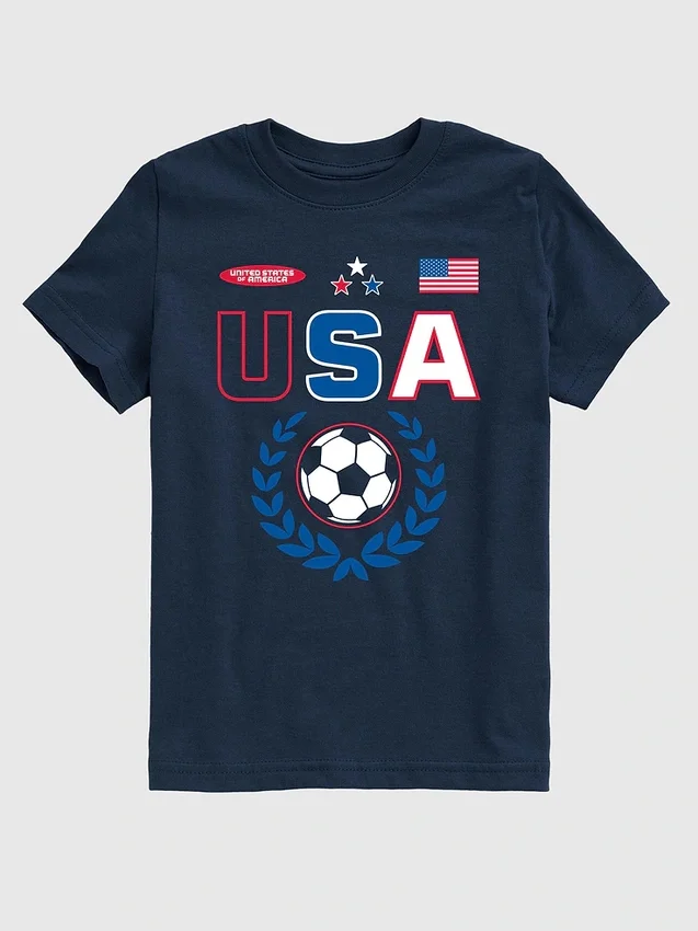 Barn-t-shirt med fotbollsmotiv från USA