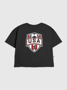 Barn-T-shirt med fotbollssköldmotiv