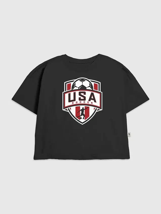 Barn-T-shirt med fotbollssköldmotiv