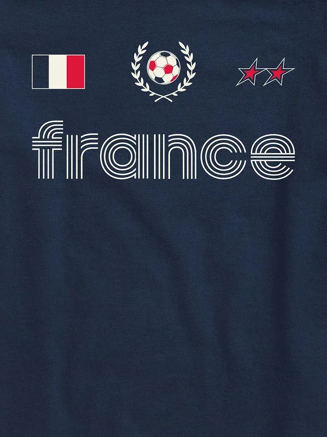 Barn-T-shirt med fotbollströje-motiv från Frankrike