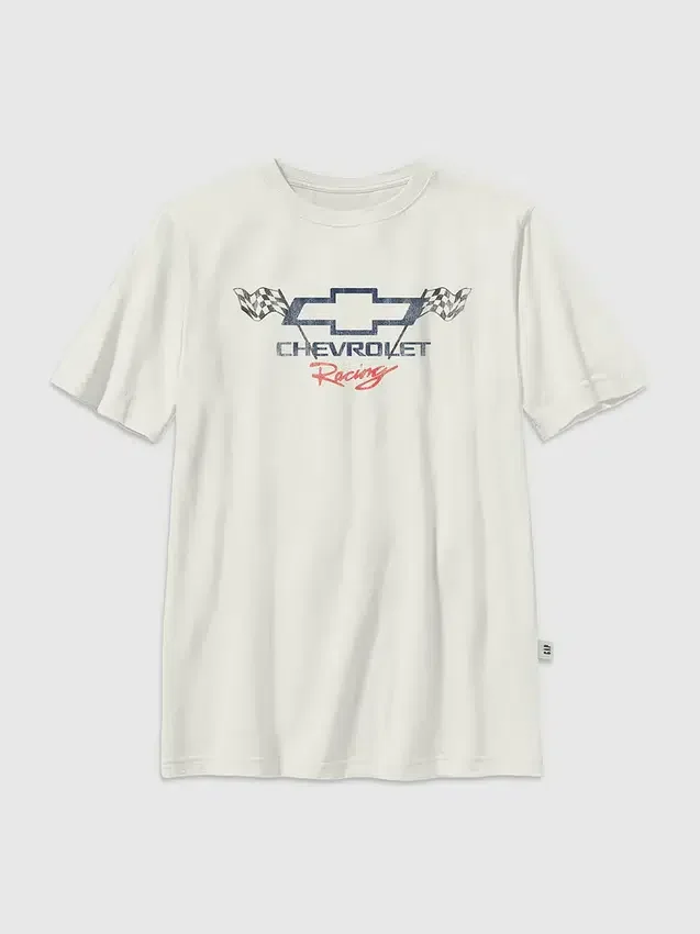 Barn-T-shirt med General Motors Chevrolet-logotyp