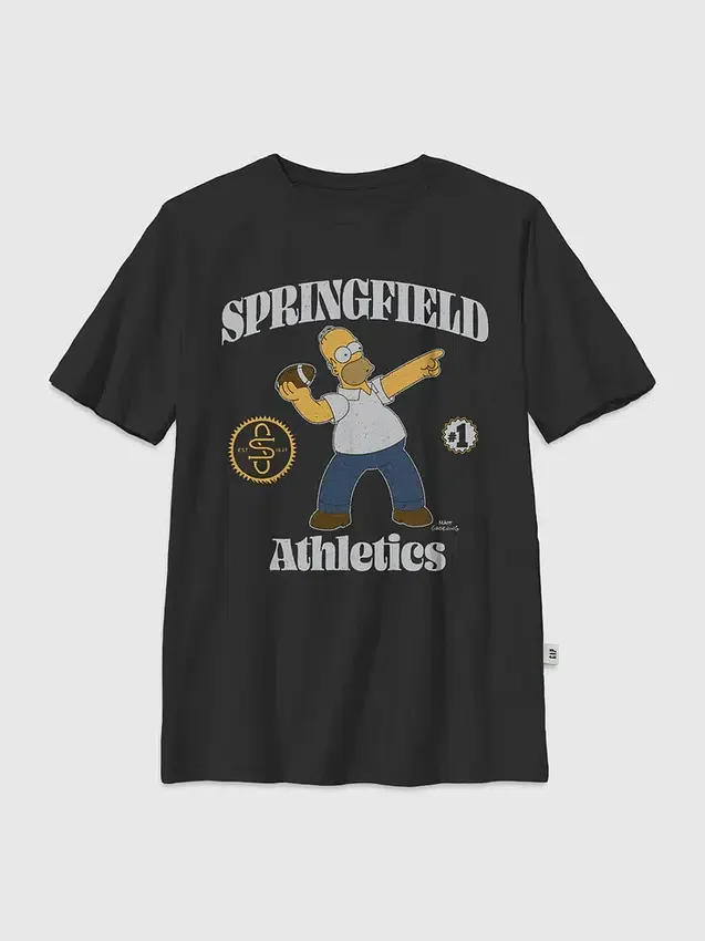 Barn-T-shirt med grafiskt tryck: ”The Simpsons Throw a Homer”