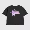 Barn-T-shirt med Hannah Montana-logotyp i glamourstil