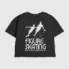 Barn-T-shirt med konståkningsmotiv