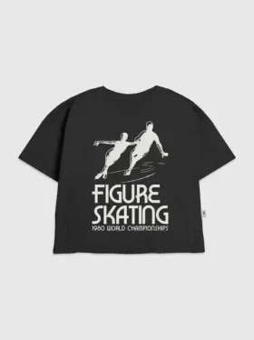 Barn-T-shirt med konståkningsmotiv