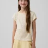 Barn-T-shirt med korta ärmar och figursydd passform