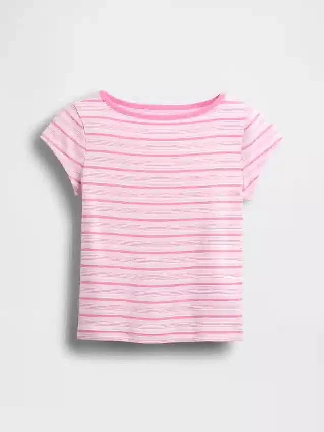 Barn-T-shirt med korta ärmar och figursydd passform