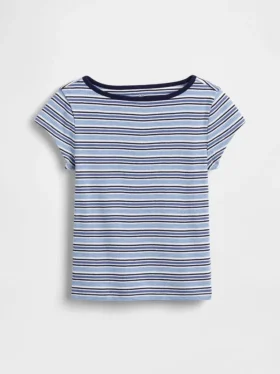 Barn-T-shirt med korta ärmar och figursydd passform