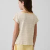 Barn-T-shirt med korta ärmar och figursydd passform