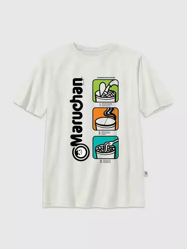 Barn-T-shirt med Maruchan-motiv i popkonststil