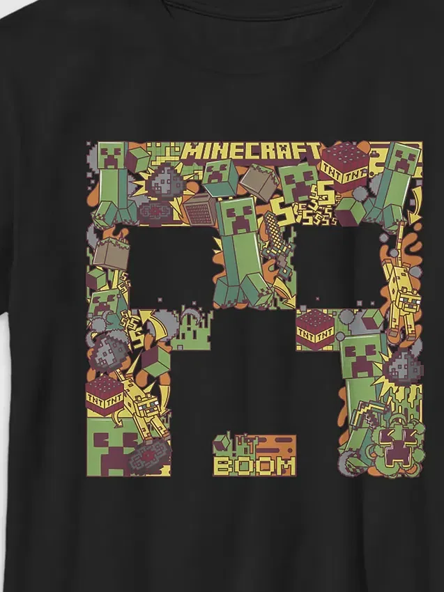 Barn-T-shirt med Minecraft-motiv
