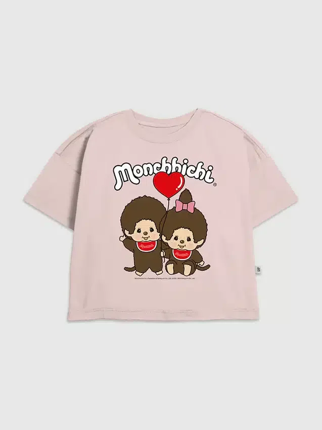 Barn-T-shirt med Monchhichi-motiv