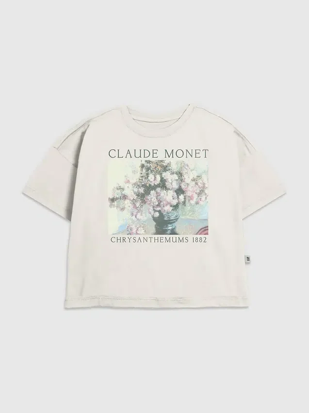 Barn-T-shirt med Monet-blommotiv