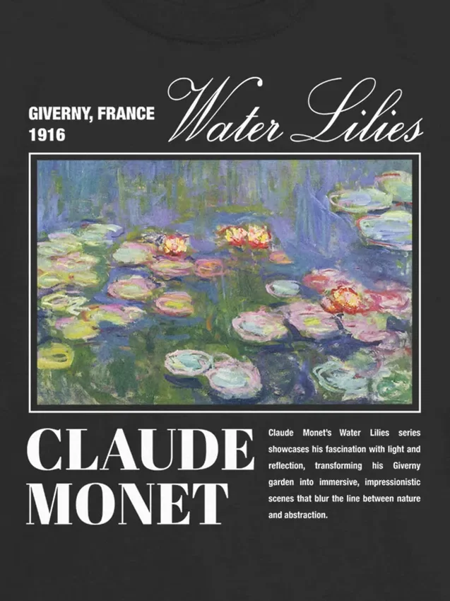Barn-T-shirt med Monet-motiv med näckrosor