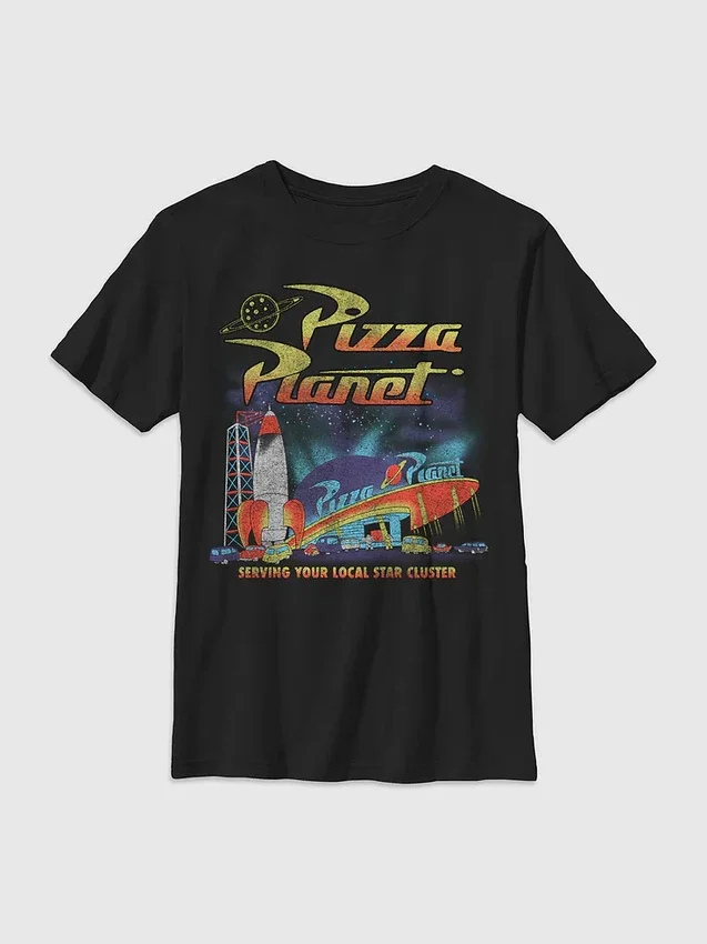 Barn-T-shirt med motiv från Toy Story: Pizza Planet