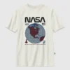Barn-t-shirt med NASA-retroglob-motiv
