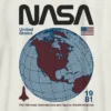 Barn-t-shirt med NASA-retroglob-motiv