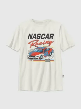 Barn-T-shirt med Nascar Retro Racer-motiv