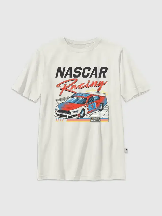 Barn-T-shirt med Nascar Retro Racer-motiv