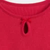 Barn-T-shirt med nyckelhålsrosett