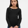 Barn-T-shirt med ribbad rosett