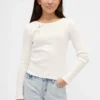 Barn-T-shirt med ribbad rosett
