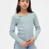 Barn-T-shirt med ribbad rosett