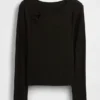 Barn-T-shirt med ribbad rosett