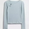 Barn-T-shirt med ribbad rosett