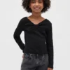Barn-T-shirt med rosett vid halsen
