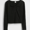 Barn-T-shirt med rosett vid halsen
