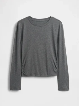 Barn-T-shirt med rynkade sidor